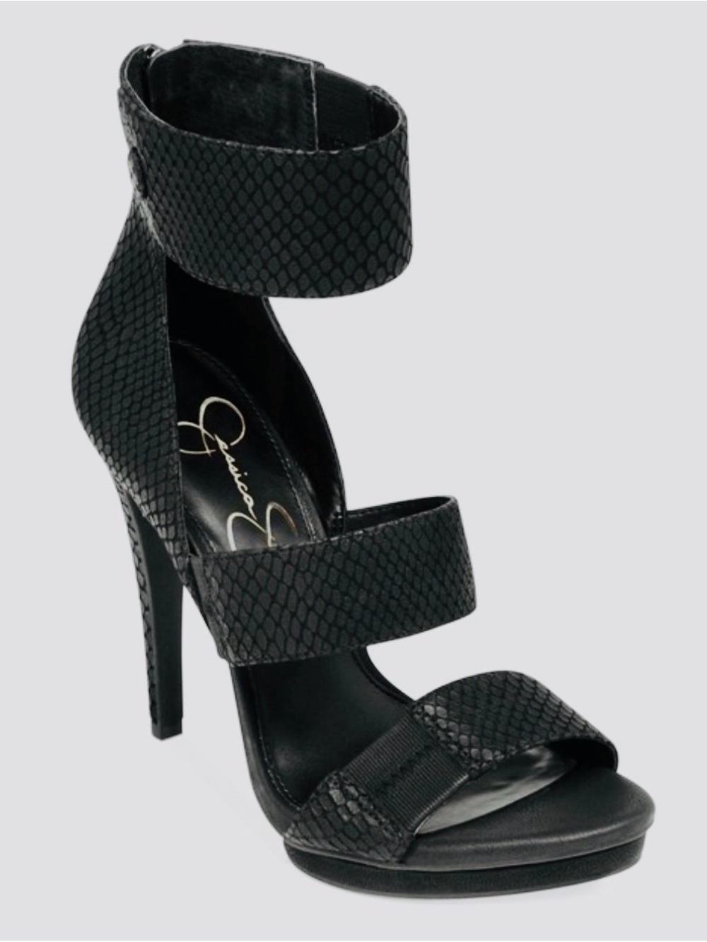 Jessica Simpson “Fransi” Embossed Leather Heels – Size 7